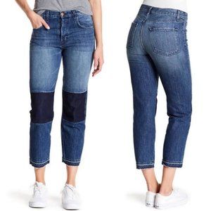 J Brand Wynne Crop Straight Jeans patch jeans